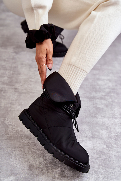 Чоботи жіночі утеплені Black Emelie