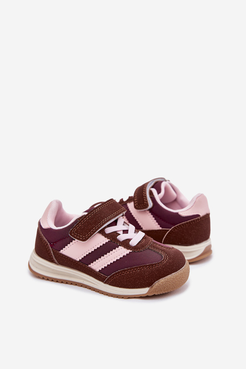 Дитячі Sneakers Спортивне Взуття На Велкро Коричневе Viona
