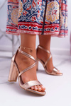 Жіночі босоніжки на шпильці Pink Gold Klaira