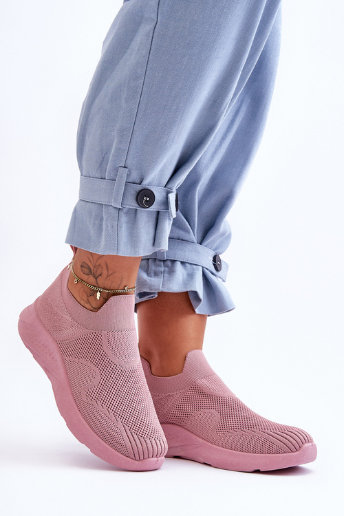 Жіноче спортивне взуття без шнурівки Claris рожевого кольору