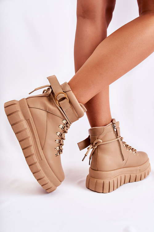 Модні жіночі ботильйони бежеві La Blanca