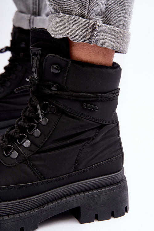 Жіночі черевики Trapper Теплі на платформі та підборах Big Star MM274340 Чорні