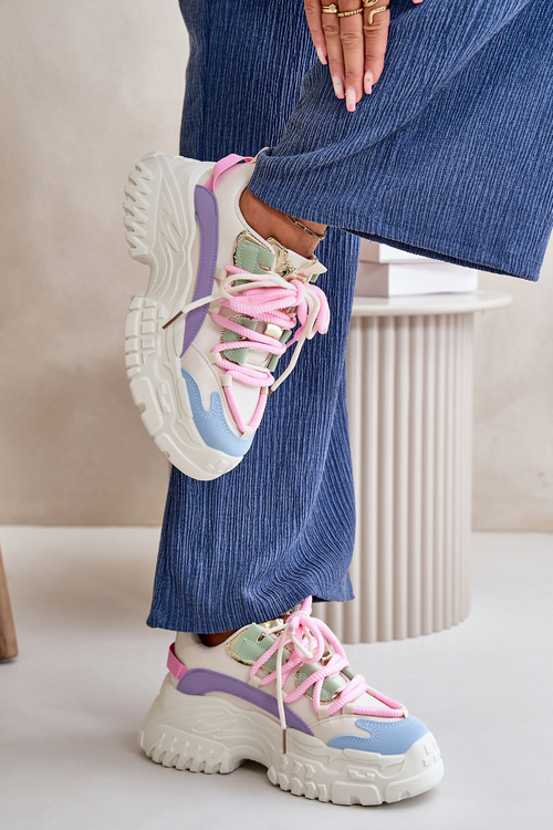 Жіночі кросівки на масивній підошві різнокольорові Nevela