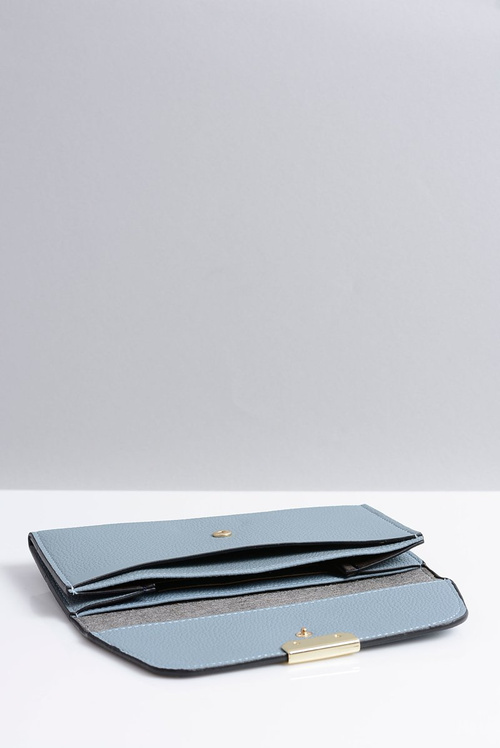 Стильний великий синій жіночий гаманець