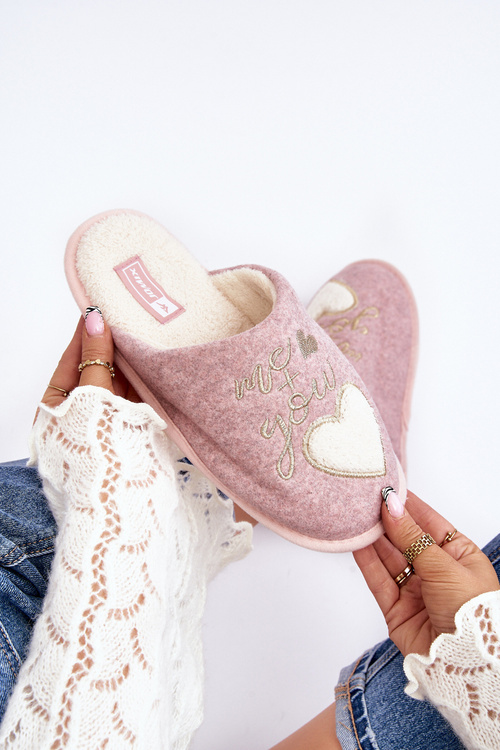 Жіночі класичні сліпони на флісовій підкладці рожеві Mabira