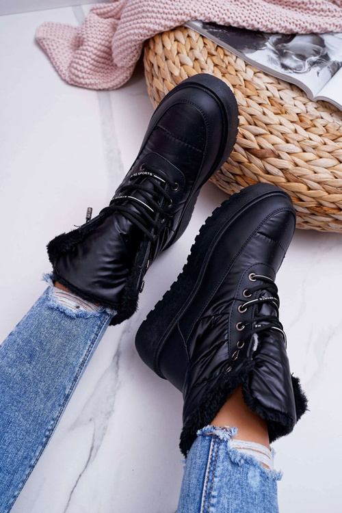 Жіночі снігові черевики з флісовою підкладкою, чорні Fahrenheit