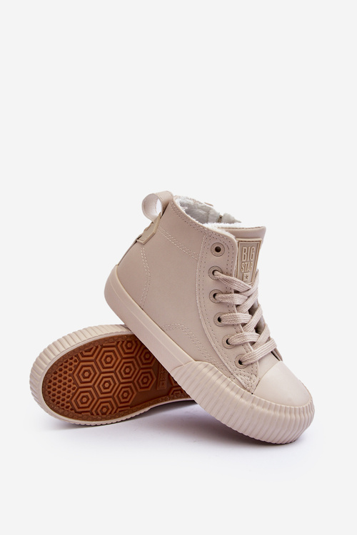 Утеплені дитячі кросівки на блискавці Big Star MM374012 світло-бежевий