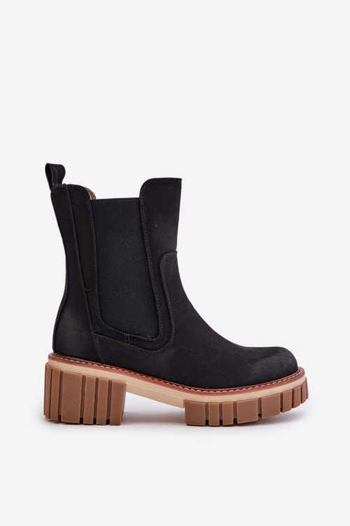 Ботильйони з утепленими блискавками чорного кольору Linneviae