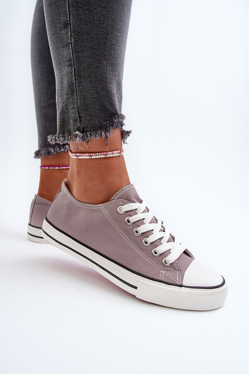 Жіночі класичні низькі сірі кросівки Caelira