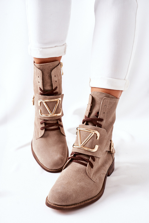 Жіночі замшеві чоботи Cappuccino Nicole 2676