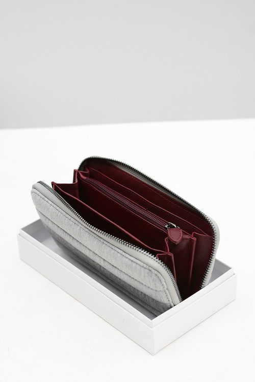 Великий жіночий гаманець сірий DIANA&CO