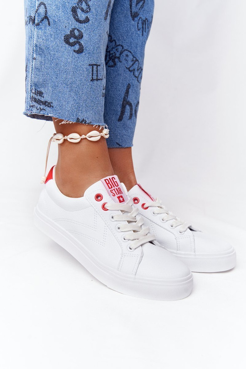 Жіночі шкіряні кросівки BIG STAR BB274210 White Red