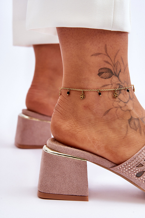 Сітчасті тапочки на підборах S.Barski KV-612-1 Голий