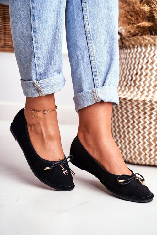 Жіночі балетки Lu Boo Black Suede Layla