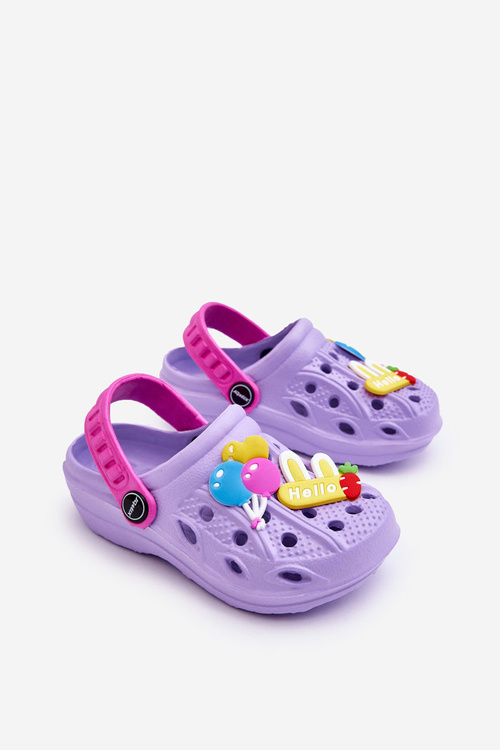 Дитячі поролонові легкі босоніжки Crocs Violet Sweets