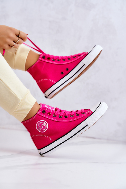 Жіночі високі кросівки Big Star JJ274210 Фуксія