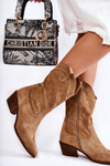 Замшеві чоботи Ковбойські чоботи Lewski Shoes 3198 Beige