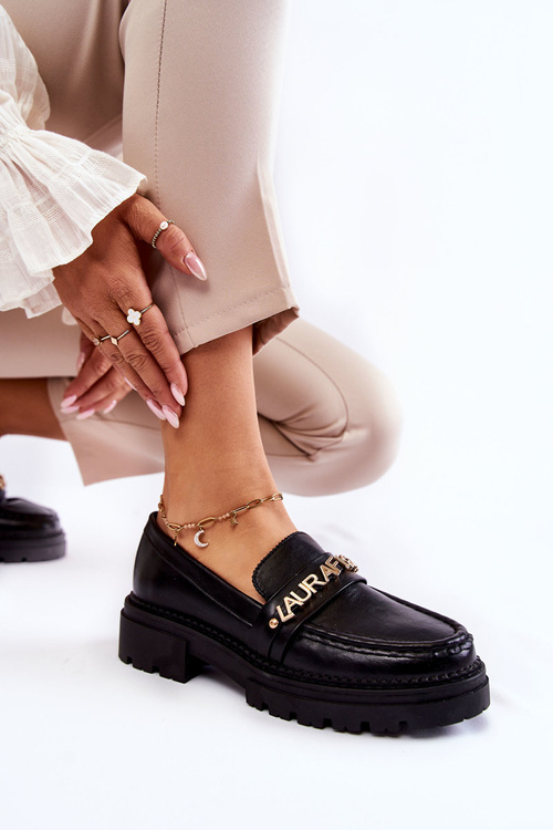 Шкіряні лофери Letters La.Fi 210001B-PU чорні