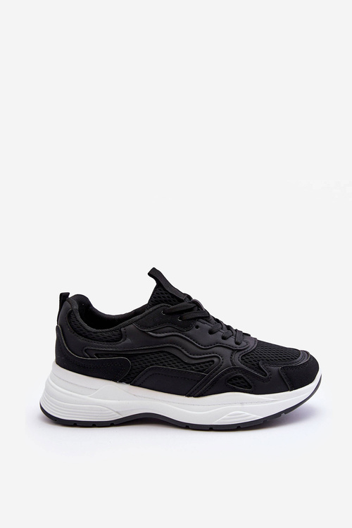 Жіночі спортивні кросівки на платформі чорно-білі Lomare