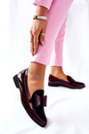 Жіночі броги Лофери Maciejka Leather Marbled Burgundy 04099-33