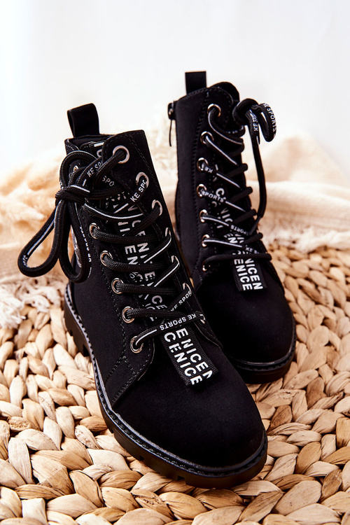 Чоботи дитячі теплі чорні міні осика