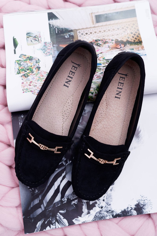 Жіночі комфортні замшеві мокасини Black Anzio