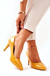 Лаковані класичні туфлі на шпильці Жовтий Elinne