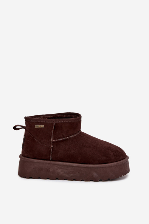 Низькі снігові чоботи на платформі Big Star OO274A101 шоколадні