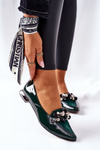 Жіночі балетки Laura Messi Leather Green 2157