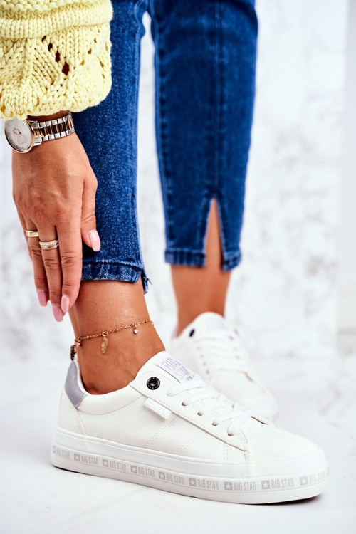 Жіночі шкіряні кросівки Big Star GG274194 Білі