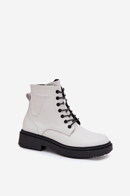 Теплі жіночі чоботи з натуральної шкіри Sergio Leone BT25248-S Білі