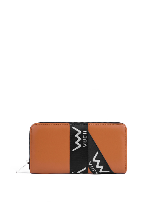 Шкіряний гаманець на блискавці Brown Mille