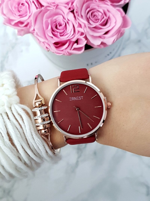 Жіночий годинник Ernest Claire Red Gold Envelope