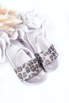 Дитячі гумові тапочки з блискітками сріблясті Rimia