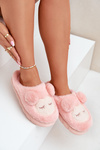 Теплі хутряні тапочки жіночі рожеві Jozelinetta
