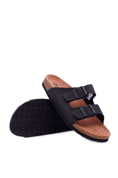 Чоловічі шльопанці з пряжками Big Star Black DD174605