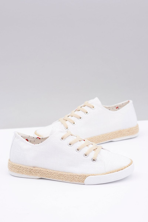 Білі лляні жіночі еспадрільї Peppi