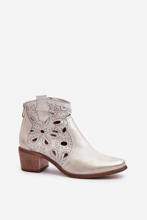 Шкіряні черевики на шнурівці Lewski Shoes 3170/2 Golden Distressed