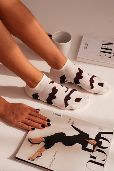 Жіночі короткі носки в плямах Ecru