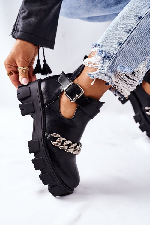 Чоботи з ланцюжком Чорні муки