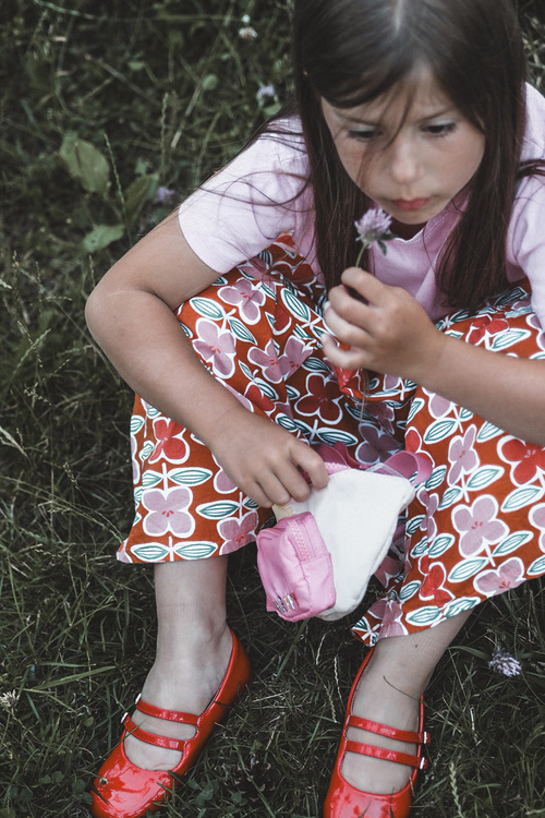 Червоні лаковані дитячі балетки на лямках Margenis