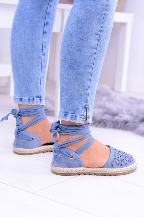 Жіночі блакитні багатоярусні еспадрільї Balerina Vasero