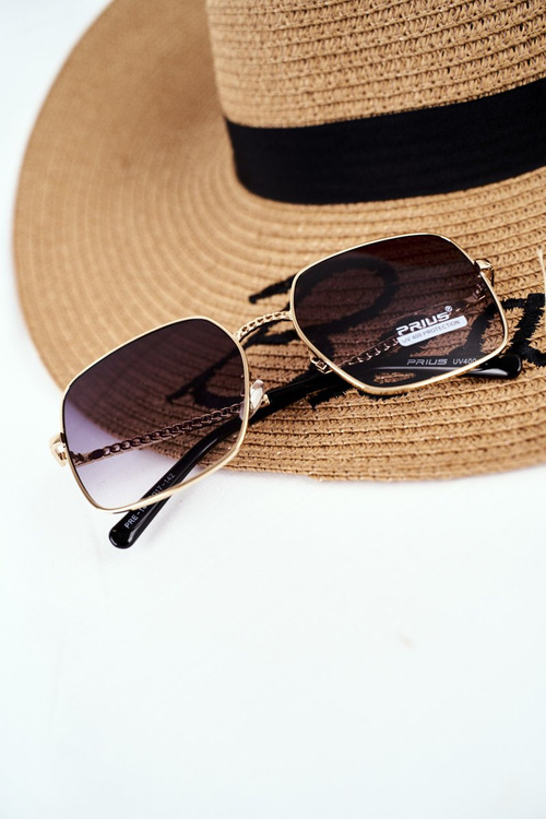 Жіночі сонцезахисні окуляри Prius PRE-14 Gold Mirror Gradient