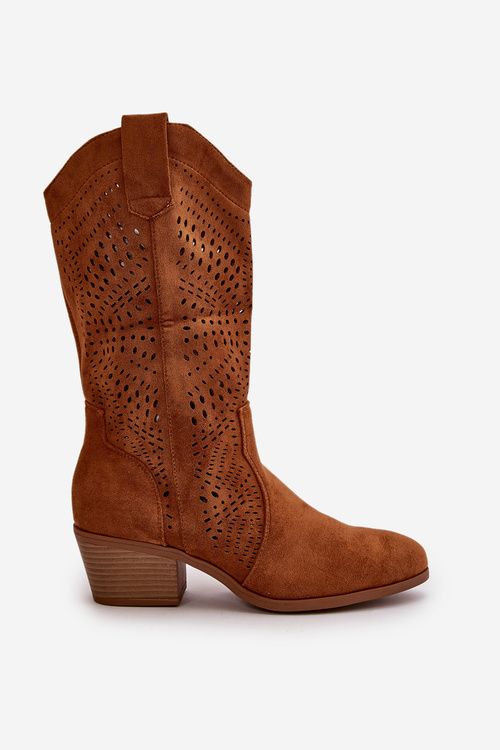 Жіночі ковбойські чоботи на шнурівці на каблуці Camel Iceda