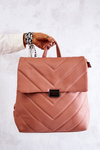 Великий стьобаний шкіряний рюкзак Gwendie рожевого кольору