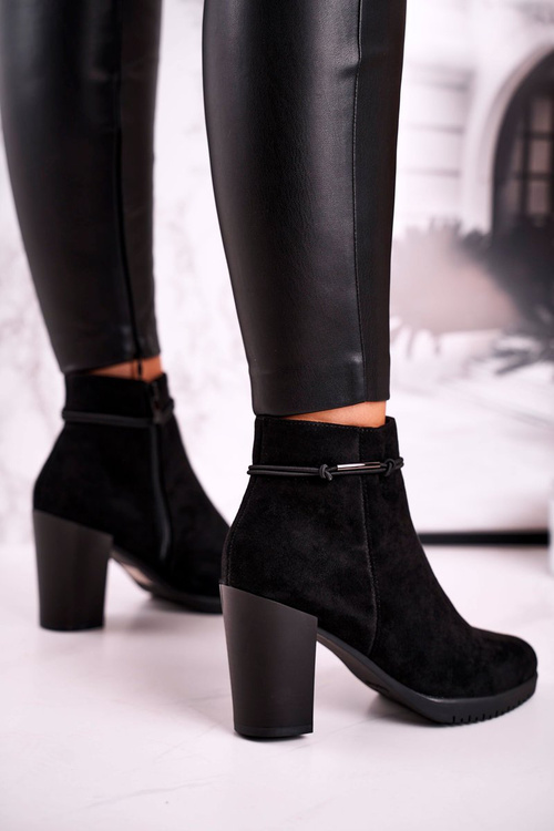 Жіночі ботильйони Sergio Leone Suede Black BT306