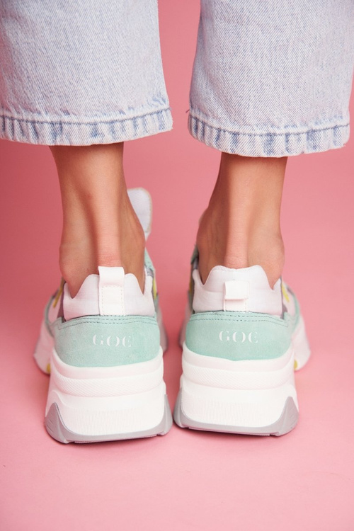 Жіноче спортивне шкіряне взуття GOE White Mint FF2N3011