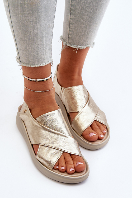 Шкіряні босоніжки на танкетці Black Morgan