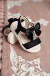 Дитячі босоніжки на липучці для дівчинки Black Bella