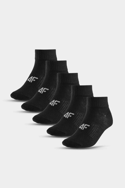 Шкарпетки для хлопчиків 4F Ankle 5-PACK 4FJWAW23USOCM235-20S Чорні